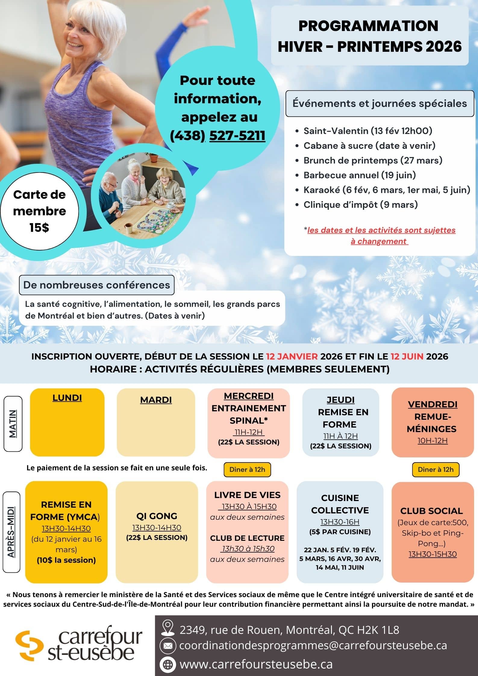 Programmation hiver 2026