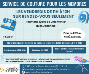 Service de couture Carrefour st Eusèbe